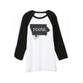 thumbnail image 1 of Thread Tank Home Roots State Iowa IA Unisex 3/4 Sleeves Baseball Raglan White Black Small, 1 of 4