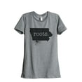 thumbnail image 1 of Thread Tank Home Roots State Iowa IA Women's Relaxed Crewneck T-Shirt Tee Heather Grey Medium, 1 of 4