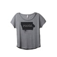 thumbnail image 1 of Thread Tank Home Roots State Iowa IA Women's Relaxed Slouchy Dolman T-Shirt Tee Heather Grey 3X-Large, 1 of 4