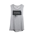 thumbnail image 1 of Thread Tank Home Roots State Kansas KS Women's Sleeveless Muscle Tank Top Sport Grey Small, 1 of 4
