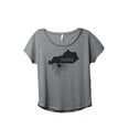 thumbnail image 1 of Thread Tank Home Roots State Kentucky KY Women's Relaxed Slouchy Dolman T-Shirt Tee Heather Grey Small, 1 of 4
