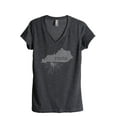 thumbnail image 1 of Thread Tank Home Roots State Kentucky KY Women's Relaxed V-Neck T-Shirt Tee Charcoal Medium, 1 of 6