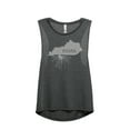 thumbnail image 1 of Thread Tank Home Roots State Kentucky KY Women's Sleeveless Muscle Tank Top Charcoal Small, 1 of 4