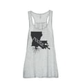 thumbnail image 1 of Thread Tank Home Roots State Louisiana LA Women's Sleeveless Flowy Racerback Tank Top Sport Grey Small, 1 of 5