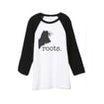 thumbnail image 1 of Thread Tank Home Roots State Maine ME 819W Unisex 3/4 Sleeves Baseball Raglan White Black Small, 1 of 4
