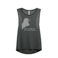 thumbnail image 1 of Thread Tank Home Roots State Maine ME 819W Women's Sleeveless Muscle Tank Top Charcoal Medium, 1 of 4