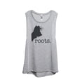 thumbnail image 1 of Thread Tank Home Roots State Maine ME 819W Women's Sleeveless Muscle Tank Top Sport Grey Small, 1 of 4