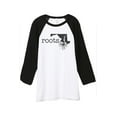 thumbnail image 1 of Thread Tank Home Roots State Maryland MD Unisex 3/4 Sleeves Baseball Raglan White Black Small, 1 of 4