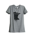 thumbnail image 1 of Thread Tank Home Roots State Minnesota MN Women's Relaxed Crewneck T-Shirt Tee Heather Grey Small, 1 of 4
