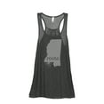 thumbnail image 1 of Thread Tank Home Roots State Mississippi MS Women's Sleeveless Flowy Racerback Tank Top Charcoal Medium, 1 of 5