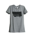 thumbnail image 1 of Thread Tank Home Roots State Montana MT Women's Relaxed Crewneck T-Shirt Tee Heather Grey Small, 1 of 4