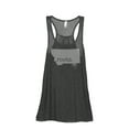 thumbnail image 1 of Thread Tank Home Roots State Montana MT Women's Sleeveless Flowy Racerback Tank Top Charcoal Medium, 1 of 5