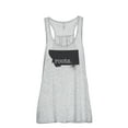 thumbnail image 1 of Thread Tank Home Roots State Montana MT Women's Sleeveless Flowy Racerback Tank Top Sport Grey X-Large, 1 of 5
