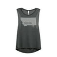 thumbnail image 1 of Thread Tank Home Roots State Montana MT Women's Sleeveless Muscle Tank Top Charcoal Large, 1 of 4