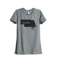 thumbnail image 1 of Thread Tank Home Roots State Nebraska NE Women's Relaxed Crewneck T-Shirt Tee Heather Grey Small, 1 of 4