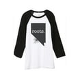 thumbnail image 1 of Thread Tank Home Roots State Nevada NV Unisex 3/4 Sleeves Baseball Raglan White Black Small, 1 of 4