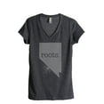 thumbnail image 1 of Thread Tank Home Roots State Nevada NV Women's Relaxed V-Neck T-Shirt Tee Charcoal 2X-Large, 1 of 4
