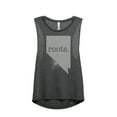 thumbnail image 1 of Thread Tank Home Roots State Nevada NV Women's Sleeveless Muscle Tank Top Charcoal 2X-Large, 1 of 4