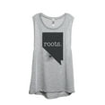thumbnail image 1 of Thread Tank Home Roots State Nevada NV Women's Sleeveless Muscle Tank Top Sport Grey Small, 1 of 4