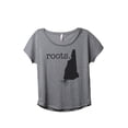 thumbnail image 1 of Thread Tank Home Roots State New Hampshire NH Women's Relaxed Slouchy Dolman T-Shirt Tee Heather Grey Large, 1 of 4