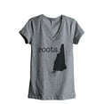 thumbnail image 1 of Thread Tank Home Roots State New Hampshire NH Women's Relaxed V-Neck T-Shirt Tee Heather Grey Small, 1 of 6