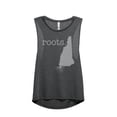 thumbnail image 1 of Thread Tank Home Roots State New Hampshire NH Women's Sleeveless Muscle Tank Top Charcoal Medium, 1 of 4