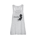 thumbnail image 1 of Thread Tank Home Roots State New Jersey NJ Women's Sleeveless Flowy Racerback Tank Top Sport Grey Small, 1 of 5