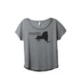 thumbnail image 1 of Thread Tank Home Roots State New York NY Women's Relaxed Slouchy Dolman T-Shirt Tee Heather Grey Small, 1 of 4