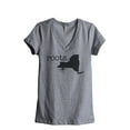 thumbnail image 1 of Thread Tank Home Roots State New York NY Women's Relaxed V-Neck T-Shirt Tee Heather Grey Small, 1 of 4