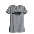 thumbnail image 1 of Thread Tank Home Roots State North Carolina NC Women's Relaxed Crewneck T-Shirt Tee Heather Grey Small, 1 of 4