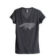 thumbnail image 1 of Thread Tank Home Roots State North Carolina NC Women's Relaxed V-Neck T-Shirt Tee Charcoal X-Large, 1 of 4