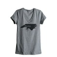 thumbnail image 1 of Thread Tank Home Roots State North Carolina NC Women's Relaxed V-Neck T-Shirt Tee Heather Grey Small, 1 of 6