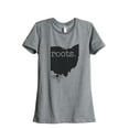 thumbnail image 1 of Thread Tank Home Roots State Ohio OH Women's Relaxed Crewneck T-Shirt Tee Heather Grey Small, 1 of 4