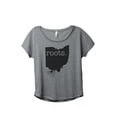 thumbnail image 1 of Thread Tank Home Roots State Ohio OH Women's Relaxed Slouchy Dolman T-Shirt Tee Heather Grey Small, 1 of 4