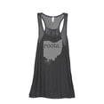 thumbnail image 1 of Thread Tank Home Roots State Ohio OH Women's Sleeveless Flowy Racerback Tank Top Charcoal Small, 1 of 5