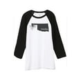 thumbnail image 1 of Thread Tank Home Roots State Oklahoma OK Unisex 3/4 Sleeves Baseball Raglan White Black Small, 1 of 4