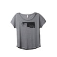 thumbnail image 1 of Thread Tank Home Roots State Oklahoma OK Women's Relaxed Slouchy Dolman T-Shirt Tee Heather Grey Medium, 1 of 4