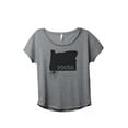 thumbnail image 1 of Thread Tank Home Roots State Oregon OR Women's Relaxed Slouchy Dolman T-Shirt Tee Heather Grey Small, 1 of 4