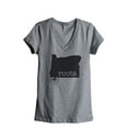 thumbnail image 1 of Thread Tank Home Roots State Oregon OR Women's Relaxed V-Neck T-Shirt Tee Heather Grey 2X-Large, 1 of 4