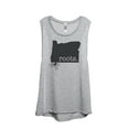 thumbnail image 1 of Thread Tank Home Roots State Oregon OR Women's Sleeveless Muscle Tank Top Sport Grey Small, 1 of 4