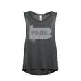 thumbnail image 1 of Thread Tank Home Roots State Pennsylvania PA Women's Sleeveless Muscle Tank Top Charcoal Small, 1 of 4