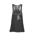 thumbnail image 1 of Thread Tank Home Roots State Rhode Island RI Women's Sleeveless Flowy Racerback Tank Top Charcoal Small, 1 of 5