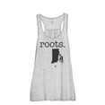 thumbnail image 1 of Thread Tank Home Roots State Rhode Island RI Women's Sleeveless Flowy Racerback Tank Top Sport Grey Medium, 1 of 5