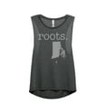 thumbnail image 1 of Thread Tank Home Roots State Rhode Island RI Women's Sleeveless Muscle Tank Top Charcoal Small, 1 of 3