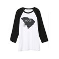 thumbnail image 1 of Thread Tank Home Roots State South Carolina SC Unisex 3/4 Sleeves Baseball Raglan White Black Small, 1 of 4