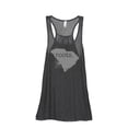 thumbnail image 1 of Thread Tank Home Roots State South Carolina SC Women's Sleeveless Flowy Racerback Tank Top Charcoal Small, 1 of 3