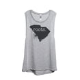thumbnail image 1 of Thread Tank Home Roots State South Carolina SC Women's Sleeveless Muscle Tank Top Sport Grey Small, 1 of 4