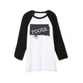 thumbnail image 1 of Thread Tank Home Roots State South Dakota SD Unisex 3/4 Sleeves Baseball Raglan White Black Small, 1 of 4