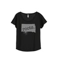 thumbnail image 1 of Thread Tank Home Roots State South Dakota SD Women's Relaxed Slouchy Dolman T-Shirt Tee Heather Black Large, 1 of 4
