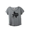 thumbnail image 1 of Thread Tank Home Roots State Texas TX Women's Relaxed Slouchy Dolman T-Shirt Tee Heather Grey Medium, 1 of 4